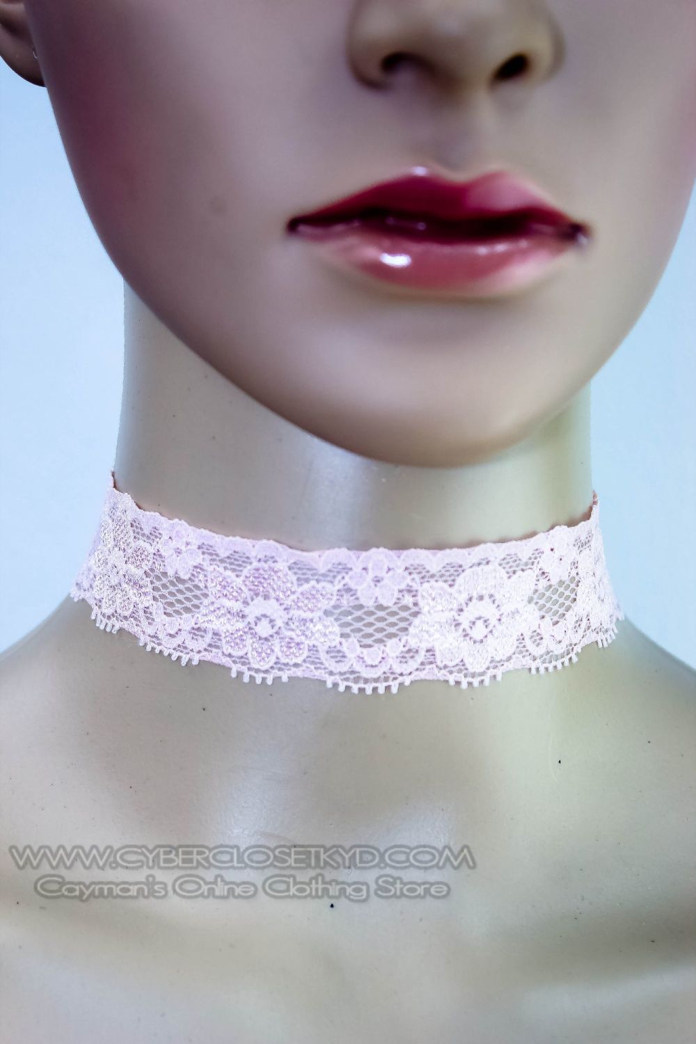 Pink Lace Choker 