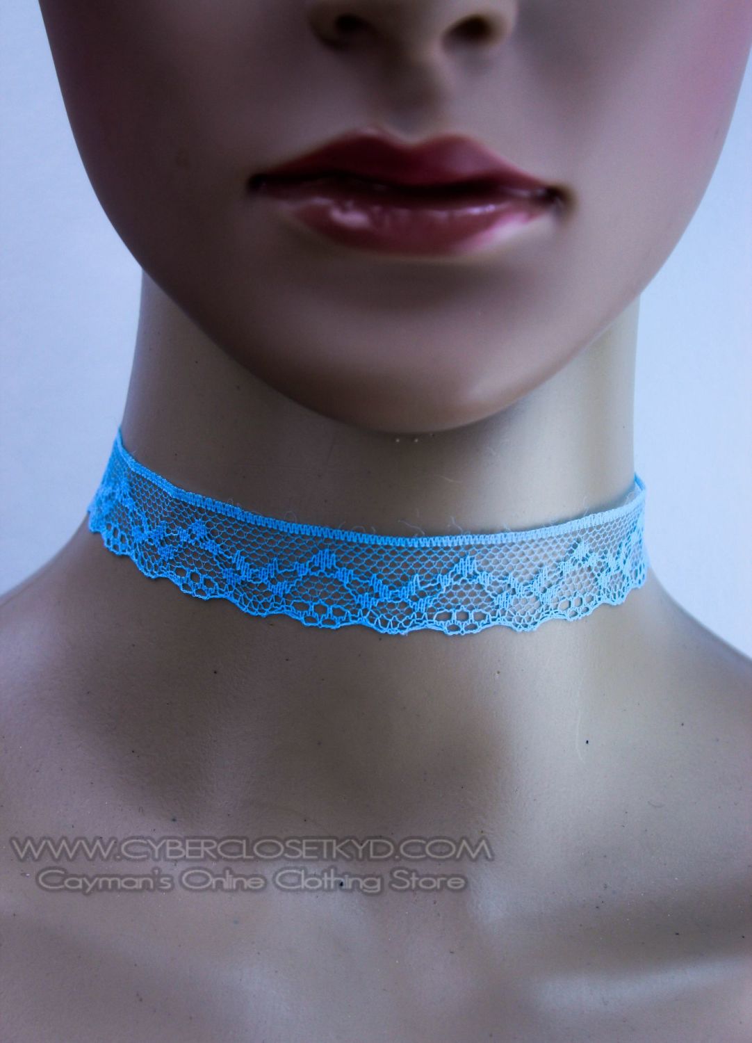 Sky Blue Lace Choker