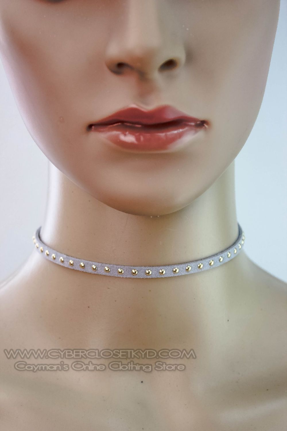 Studded Grey Choker