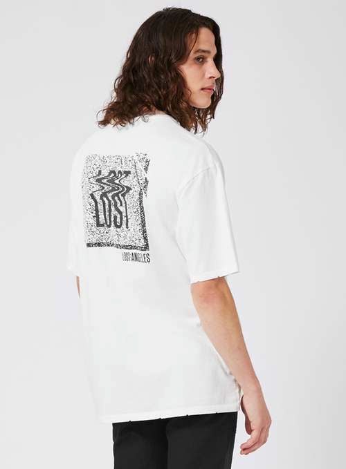 Printed Oversized Tee - S 