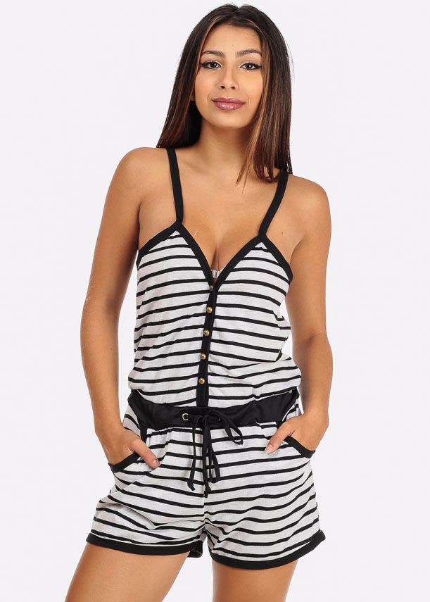 New Markdown Terry Stripe Playsuit Size: S