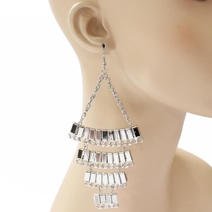 Silver Long Dangling Earring