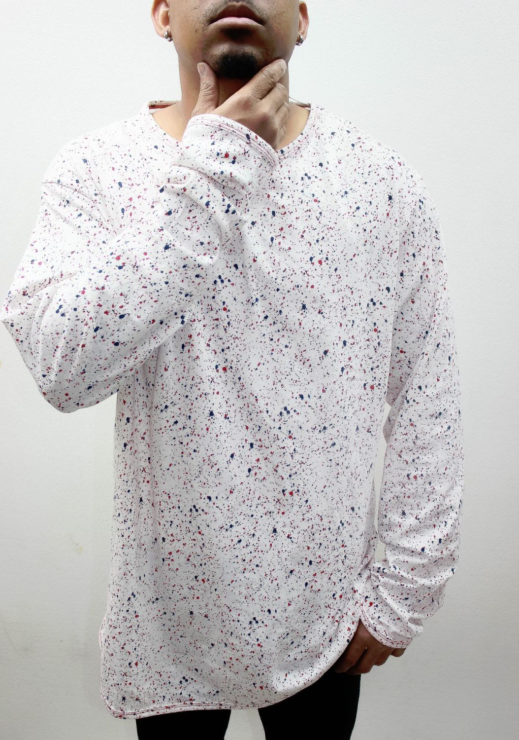 Paint Splatter LS T-Shirt Size: 3XL