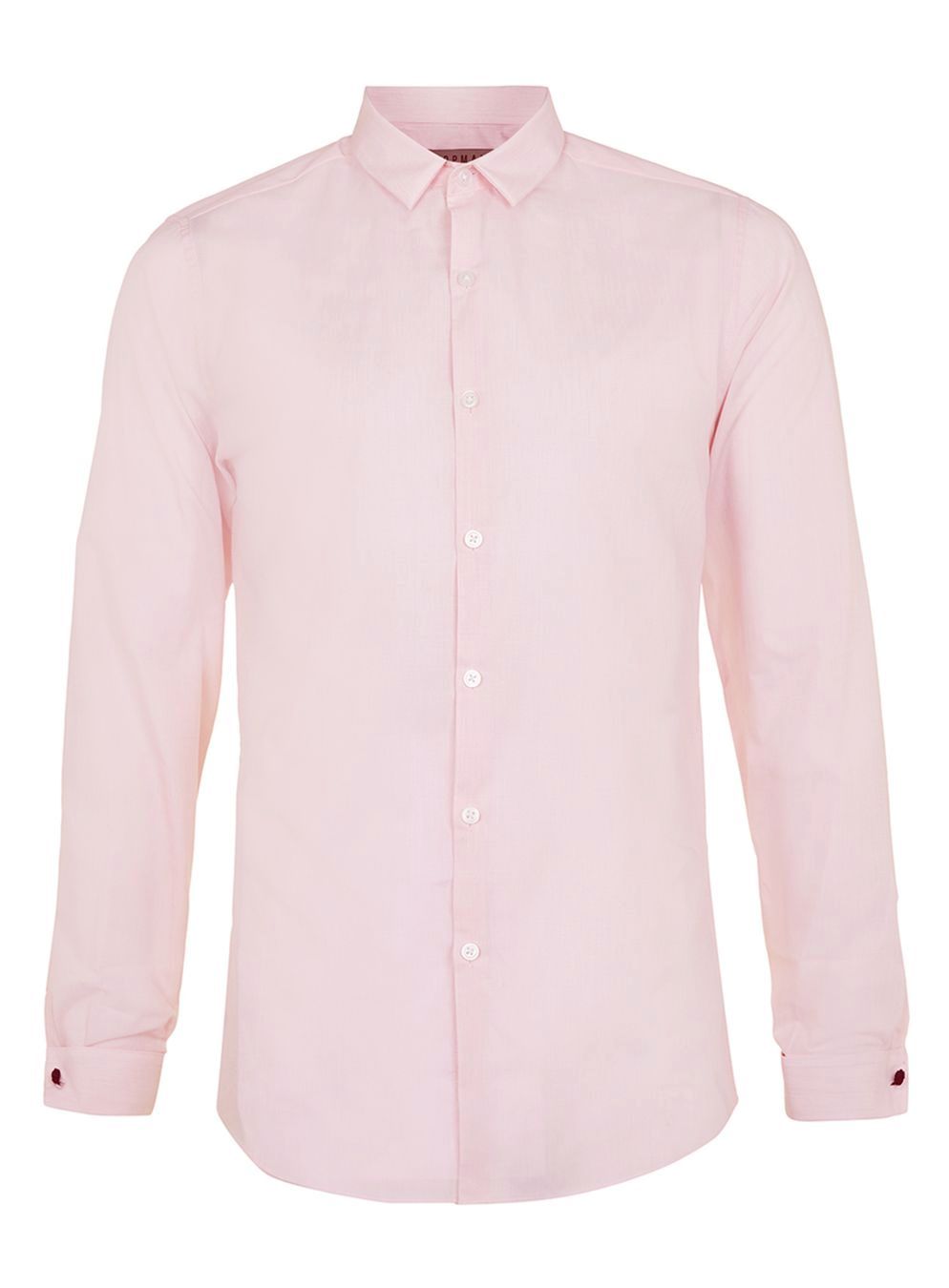 Long Sleeve Pink Slim Fit Shirt Size: L