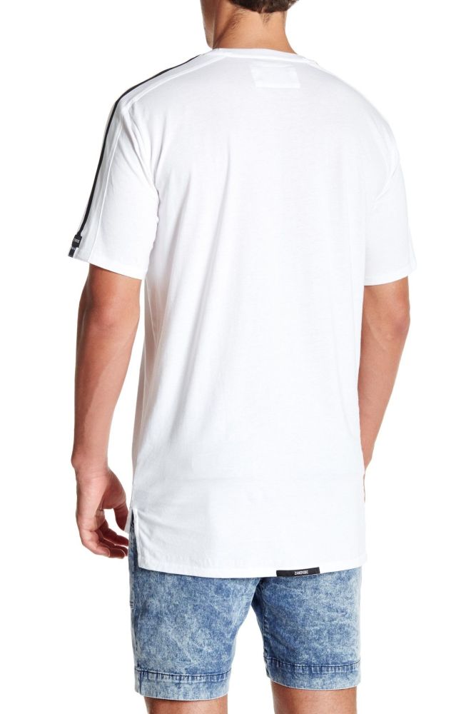 Z Center Stripe Longline Tee - M