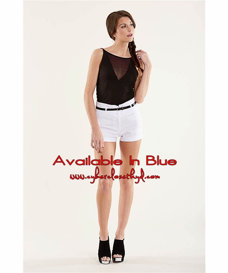 Belted High Waist Shorts|Size: 1X