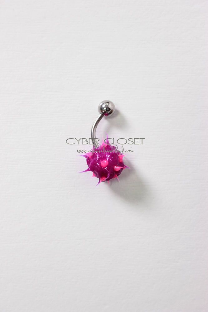 #61 Silicone Purple/Pink Belly Button Navel Ring