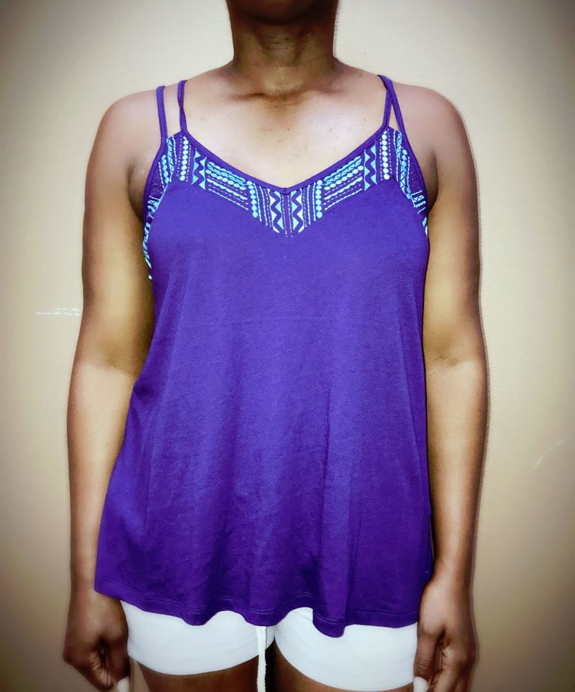 Embroidered Multi Tank Top Size: S