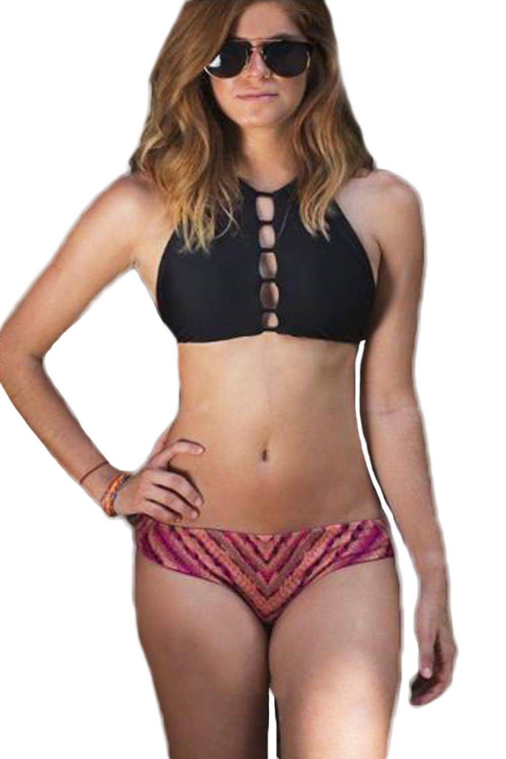 Keyhole Top Two Piece Swimsuit 