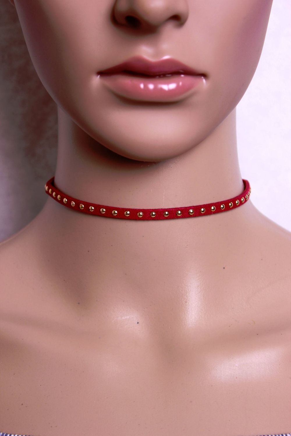 Red Studded Choker