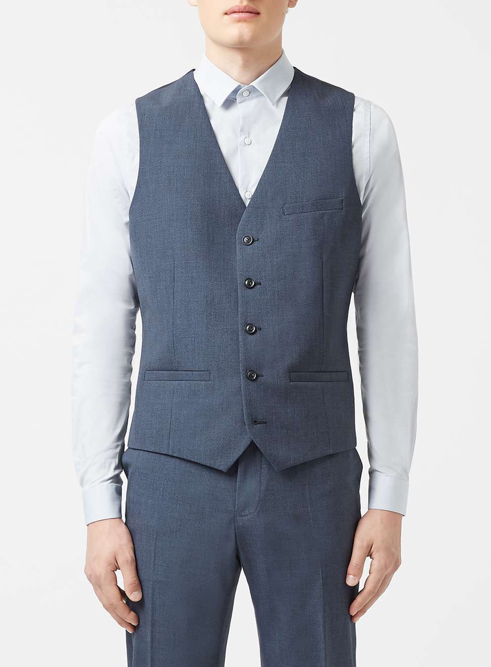 Indigo Blue Modern Fit Vest Size: 40