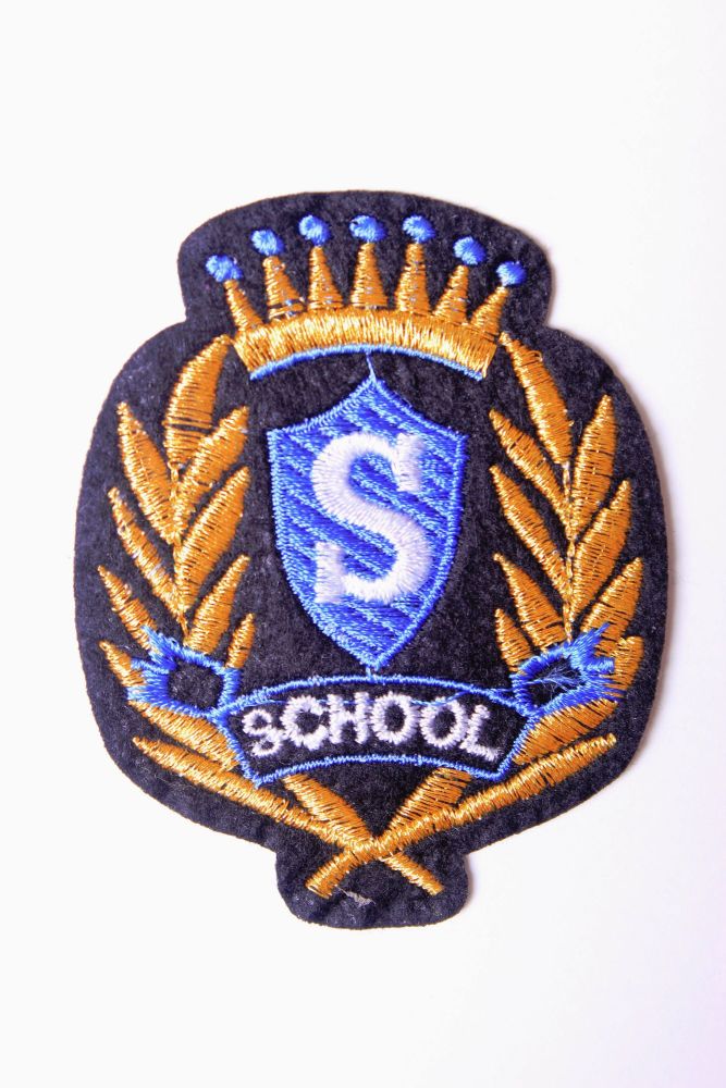 Iron On School Embroidery Patch