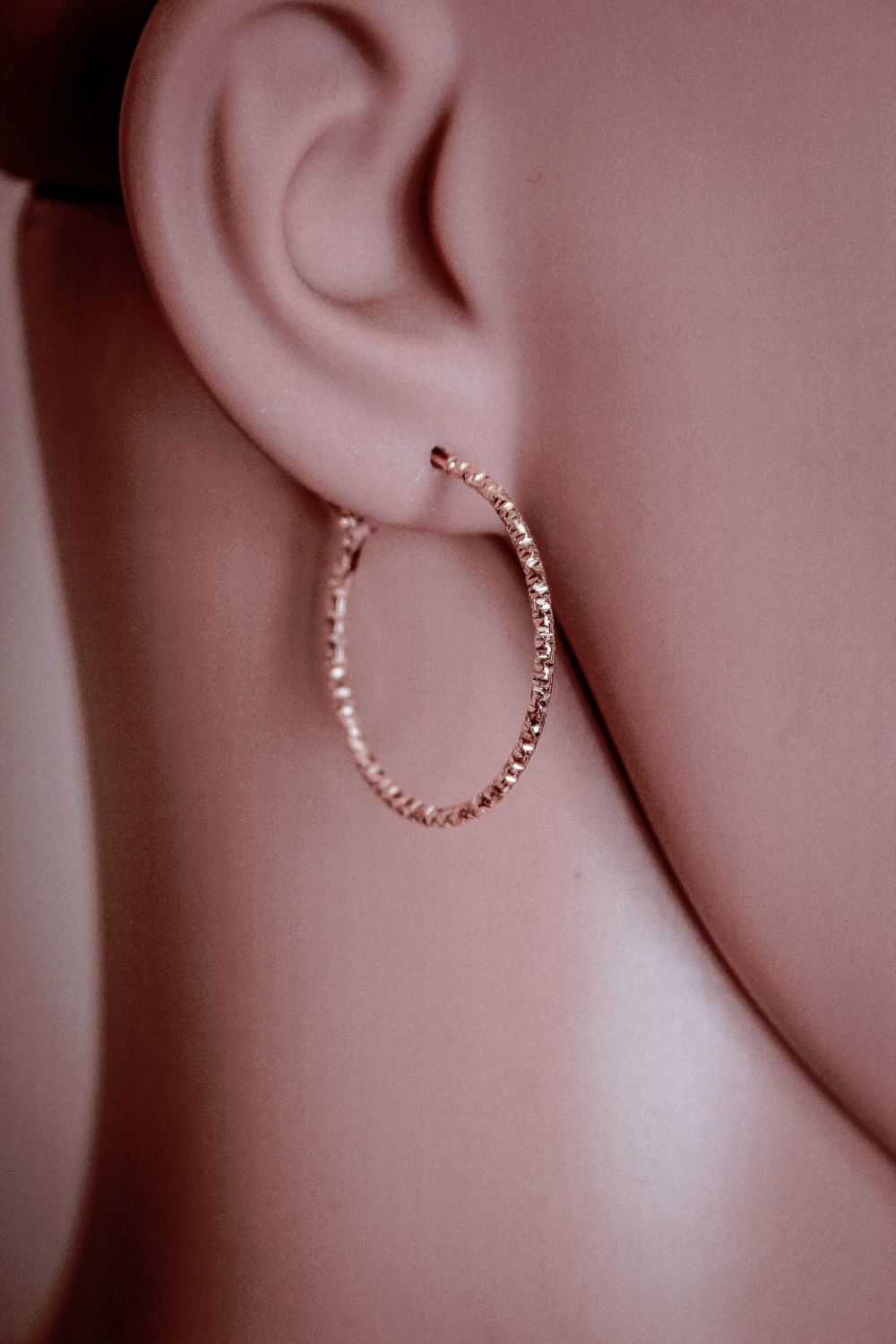 Gold Twist Hoop Earrings