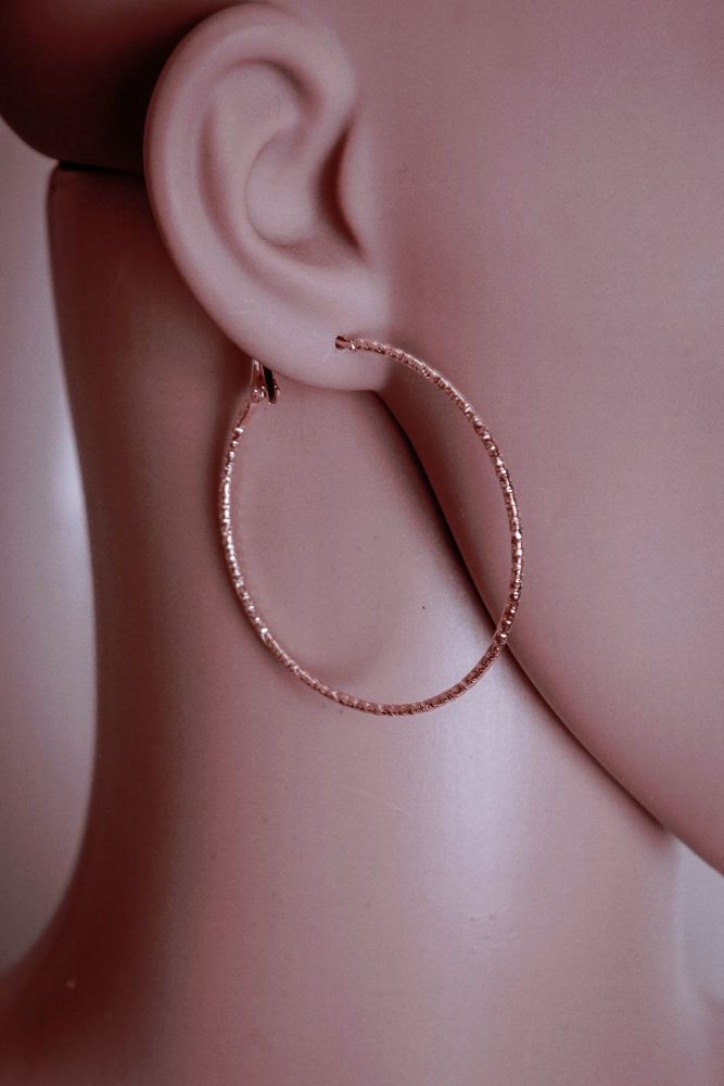 Gold Twist Hoop Earrings Size: M