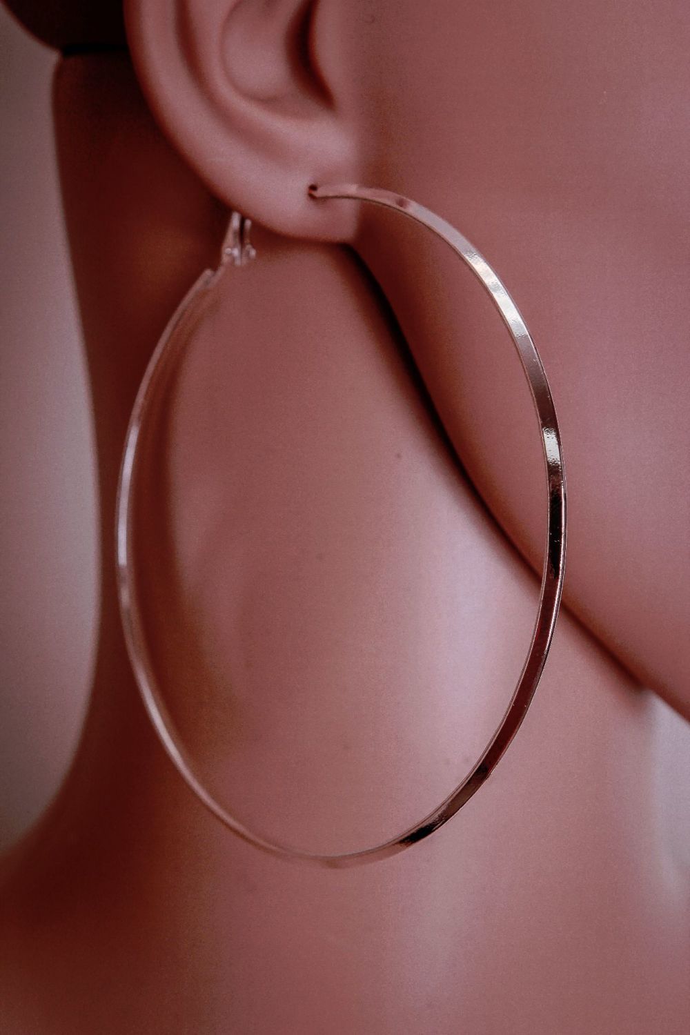 Silver Hoops Earrings Size: M