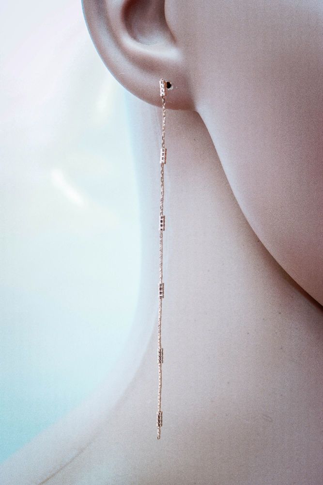 Fashion Long Gold Drop Earrings