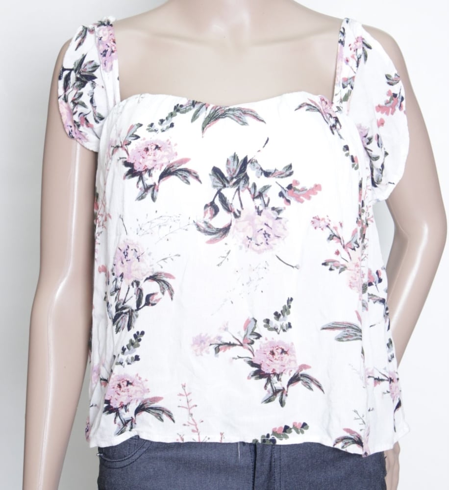 New Markdown Floral Print Sexy Blouse Size: XS