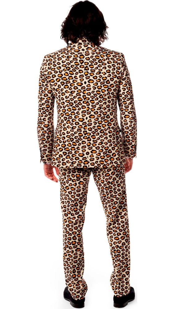 Leopard Print Slim Fit Suit Size: M