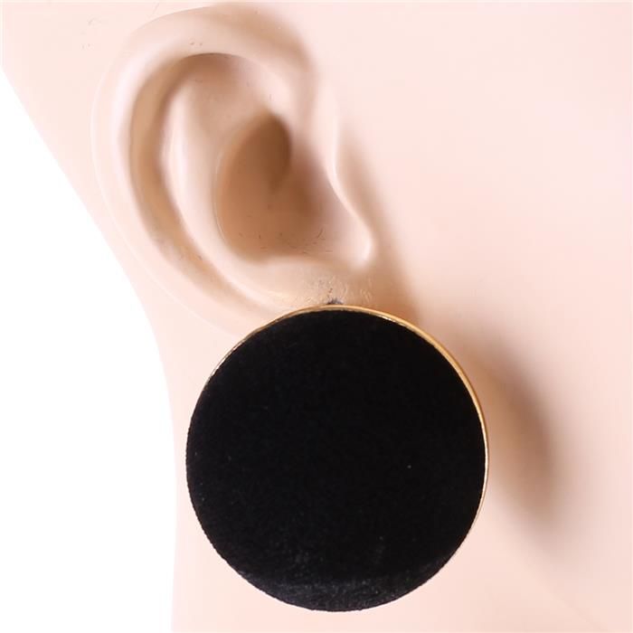  Black Velvet Stud Earrings 