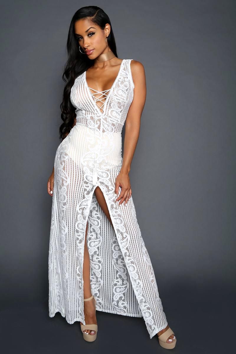 A182 - Paisley Lace Dress