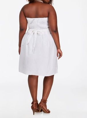 D002|Halter Linen Skater Dress Size: 2X