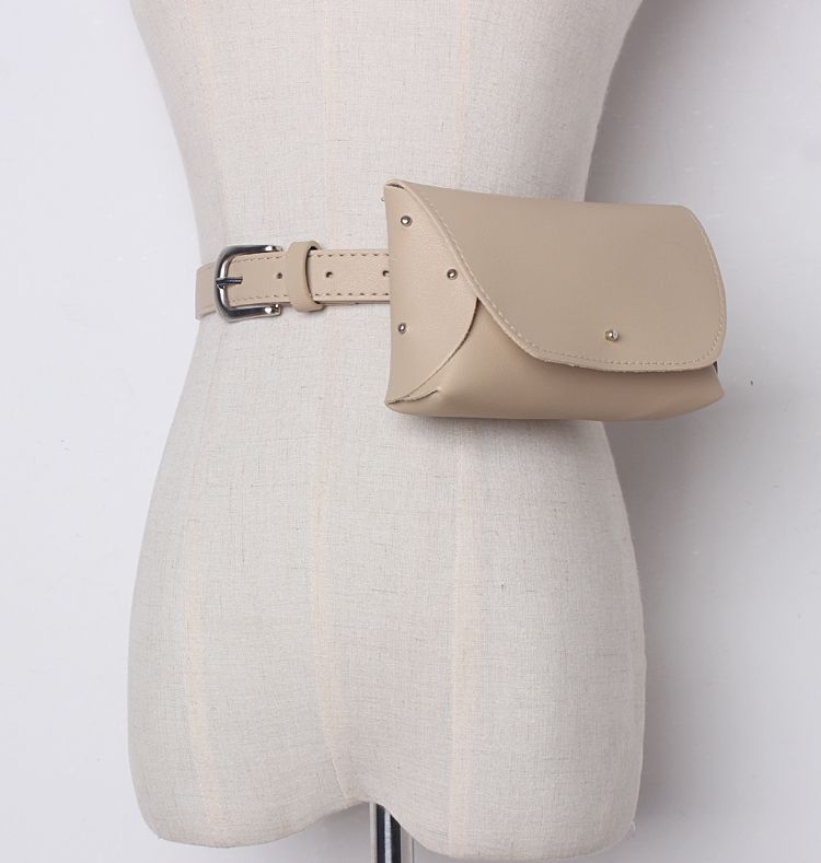 Nude Pu Leather Side Bag