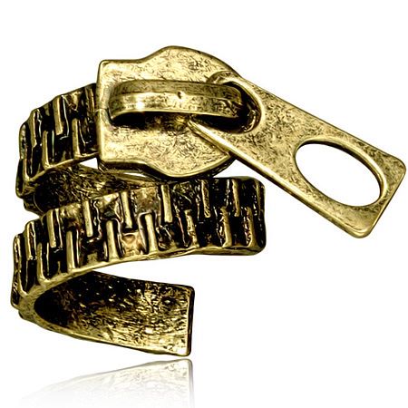 Spiral Zipper Stretchable Fashion Ring 