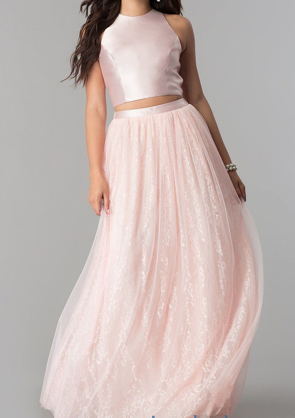 Crop Top Chiffon Two Piece