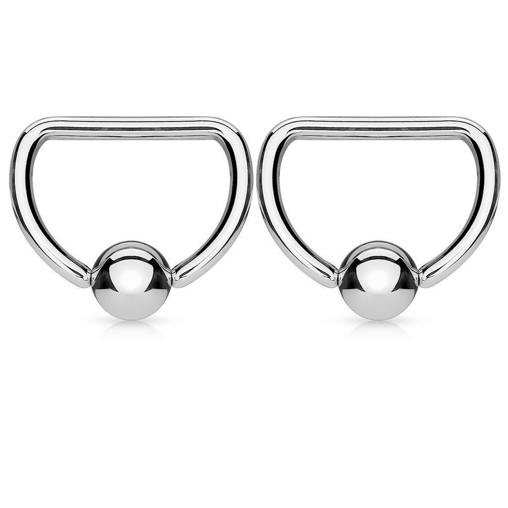 16G Steel Ball Captive Nipple Bead Ring