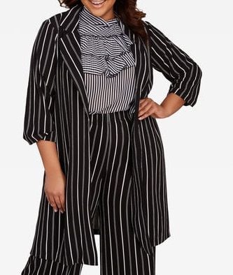 3/4 Sleeve Stripe Duster - Size 12 