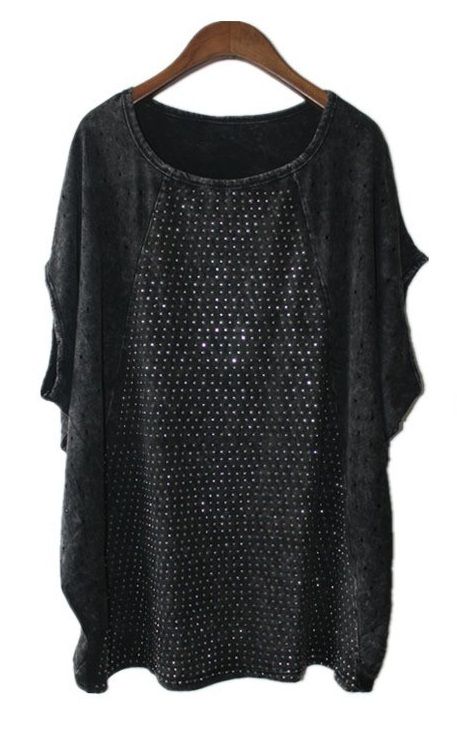 Studded Gothic SS Top - L