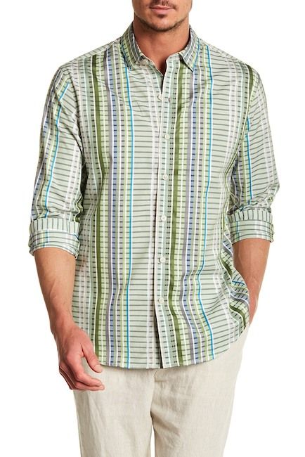 Tommy Bahama Long sleeve Stripe Shirt Size: S
