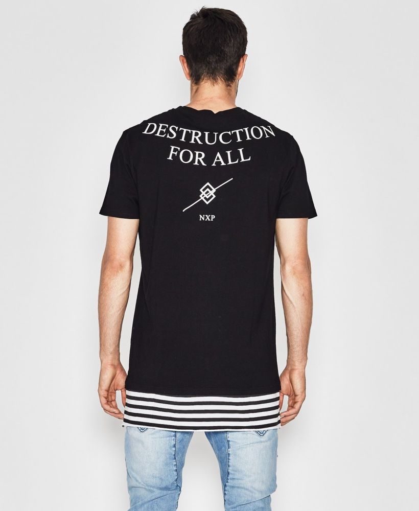 Longline Destruction For All Printed Tee|Size: L