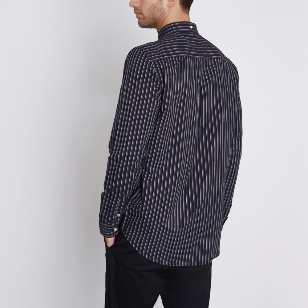 Stripe Slim Fit Oxford Shirt Size: XXL
