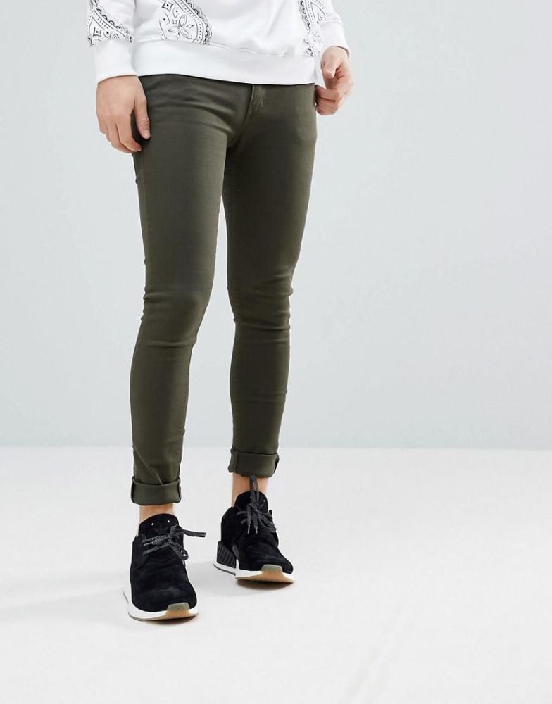 Olive Super Skinny Jeans|Size: W34 L32
