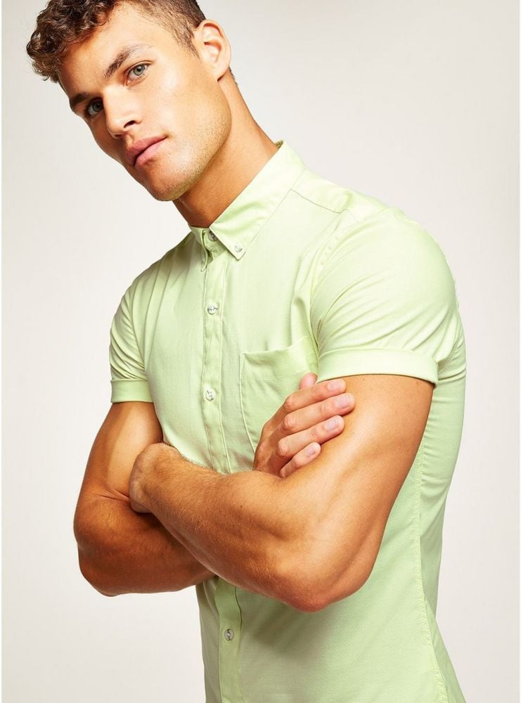 Lime Green Oxford SS Shirt Size: M