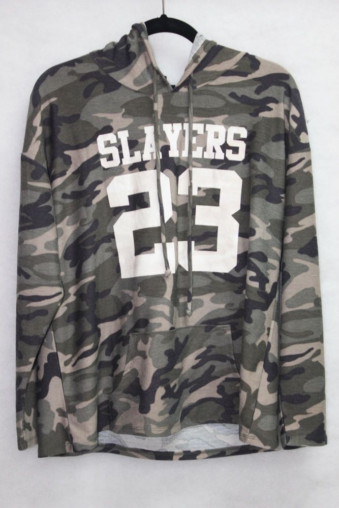 New Markdown Camo Hooded Sweat Shirt Top Size: 2X
