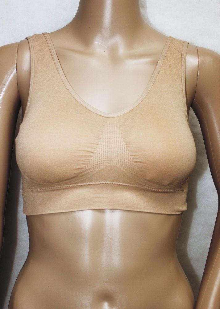 Nude Lightly Padded Bralette Top Size: S