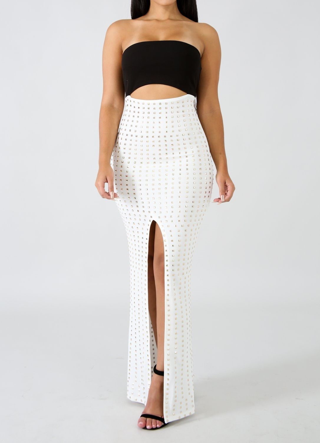 Studded Bandeau Dress 