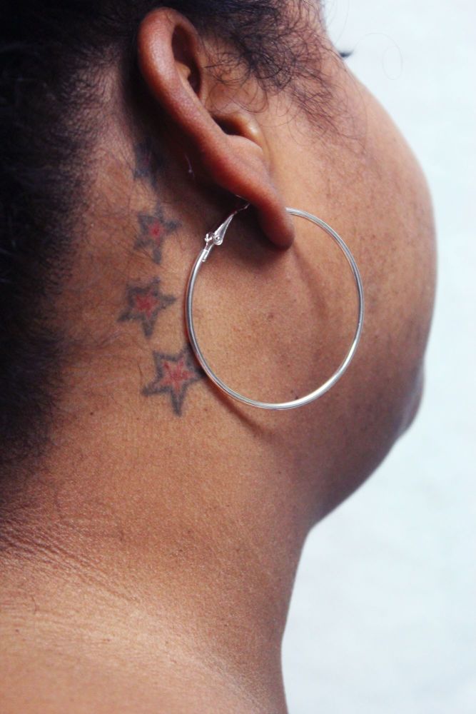 Fashion Silver Metal Hoop|Size: S