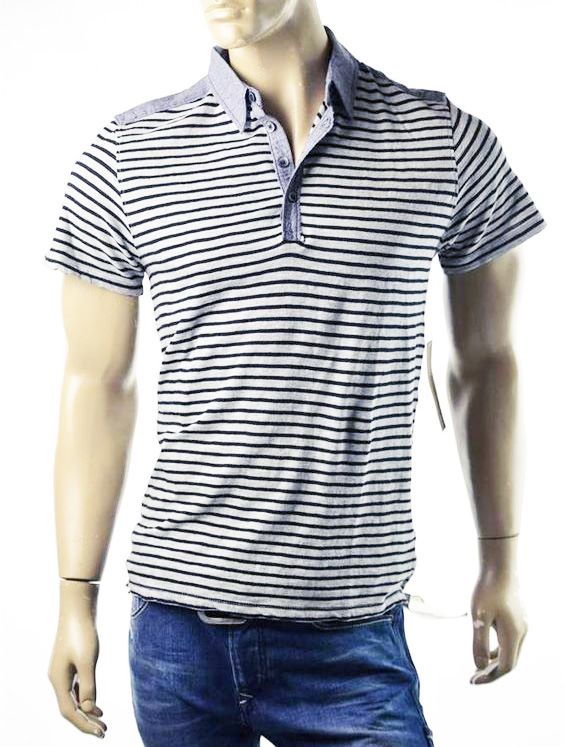 DKNY Stripe Polo Shirt|Size: S