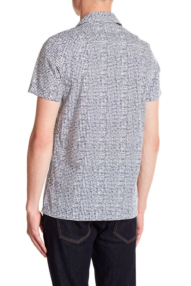 All-over Printed Short Sleeve Shirt|Size: M