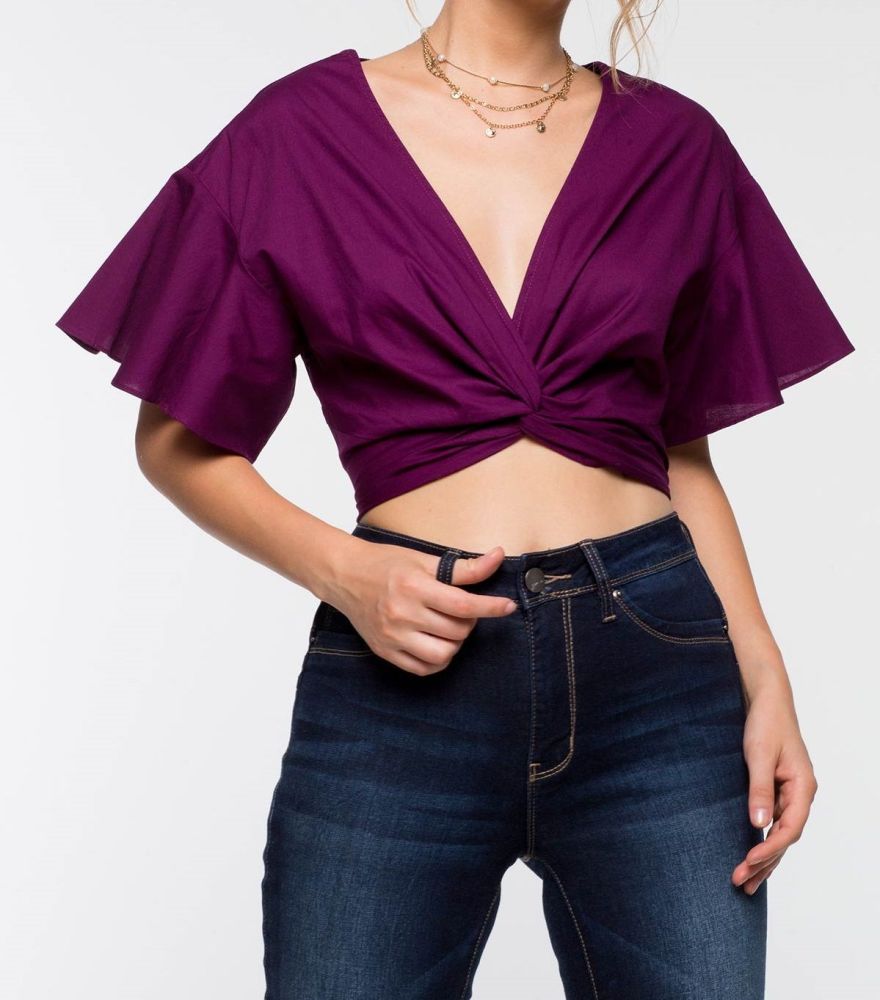 SS Knot Front Crop Top 