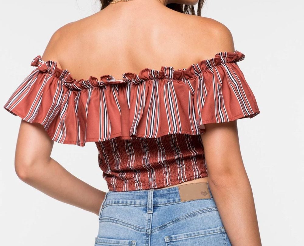 OTS Stripe Cropped Top -MMEDIUM