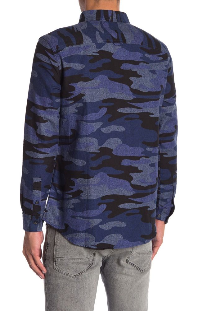 Camo Print Long Sleeve Shirt|Size: S