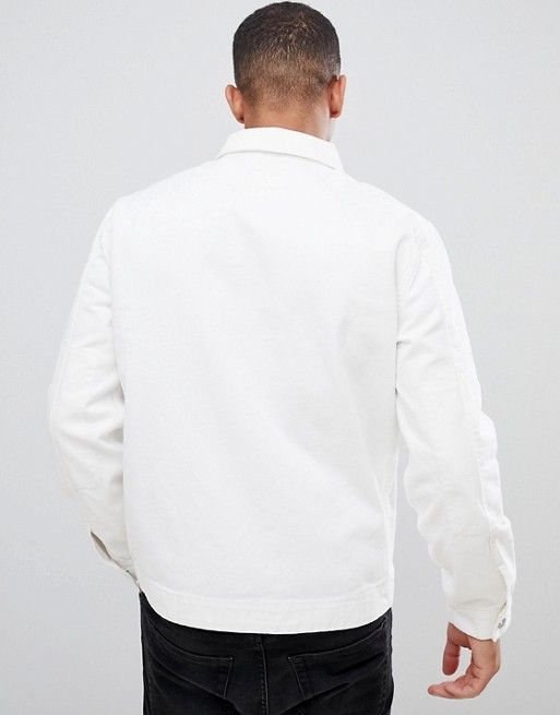 Off White Regular Fit Non-stretch Jacket|Size: M