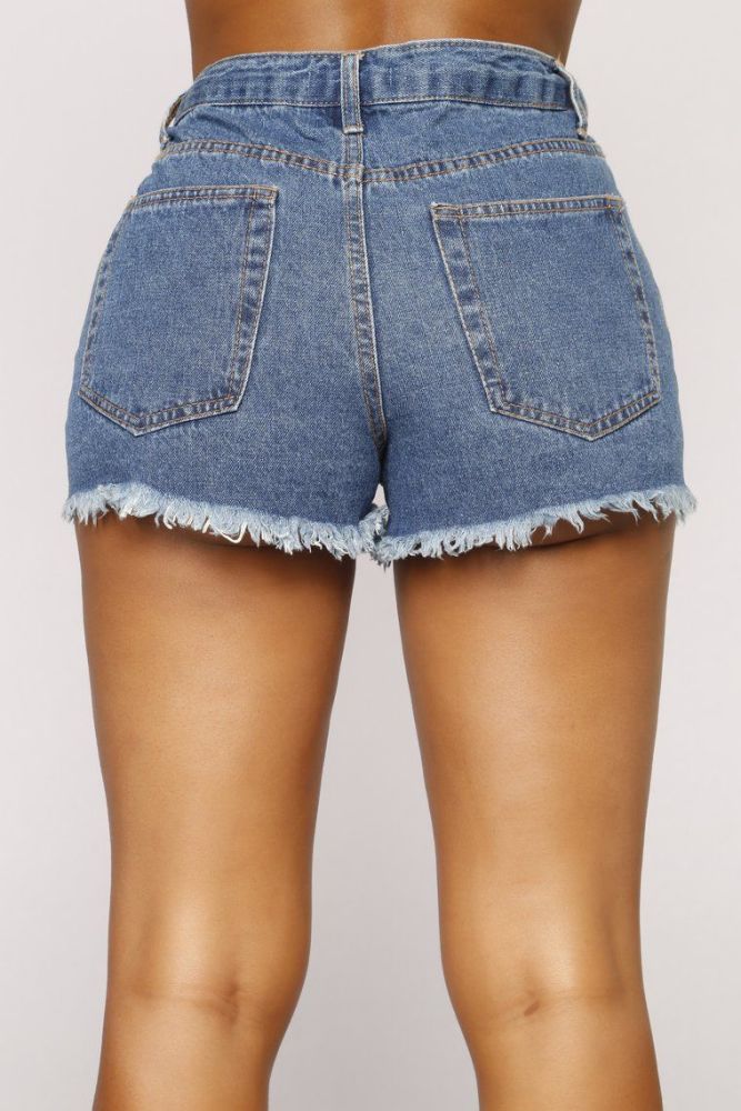 Frayed Denim Shorts - Size 7 