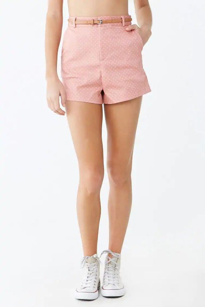 Polka Dot Print Shorts|Size: M
