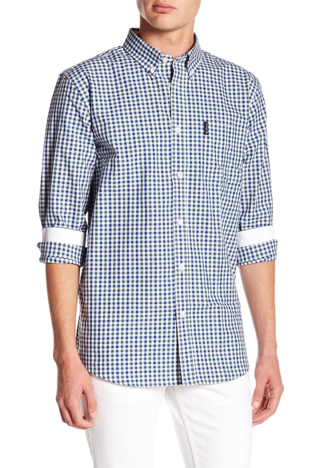 Long Sleeve Regular Fit Plaid Shirt|Size: XL