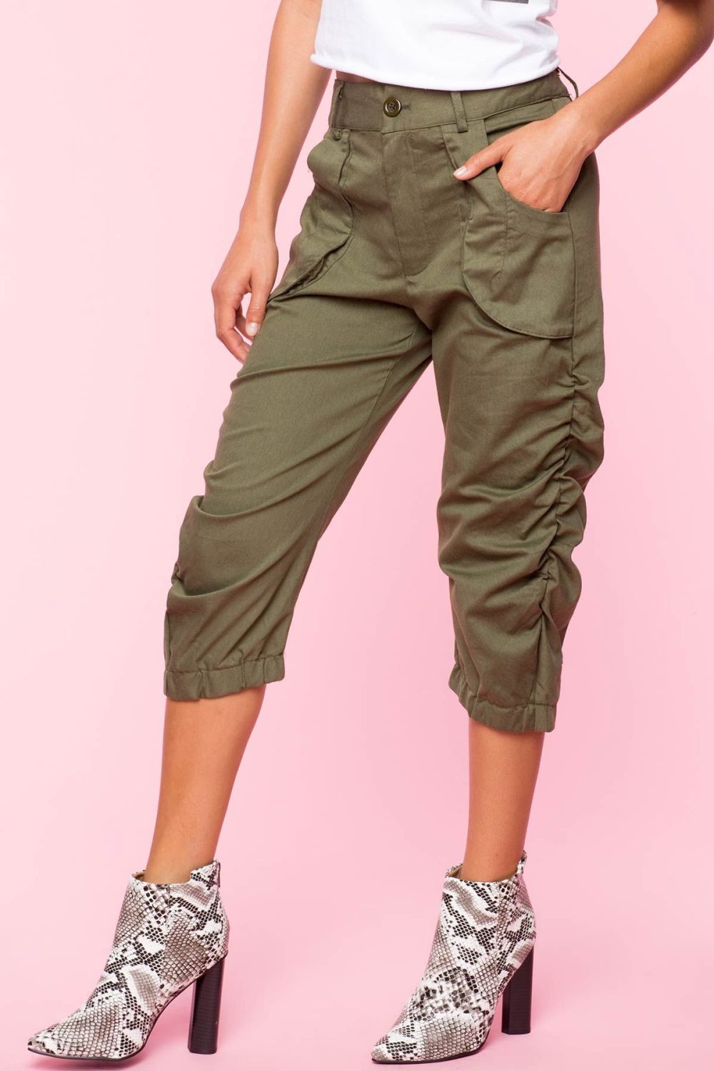 Army Green Cargo Jogger 